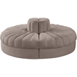 Meridian Furniture Rummi Taupe Velvet Performance Fabric 4pc. Modular Sofa