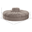 Meridian Furniture Rummi Taupe Velvet Performance Fabric 4pc. Modular Sofa