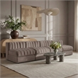 Meridian Furniture Rummi Taupe Velvet Performance Fabric 4pc. Modular Sofa