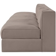 Meridian Furniture Rummi Taupe Velvet Performance Fabric 4pc. Modular Sofa