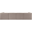 Meridian Furniture Rummi Taupe Velvet Performance Fabric 4pc. Modular Sofa