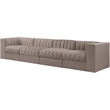 Meridian Furniture Rummi Taupe Velvet Performance Fabric 4pc. Modular Sofa