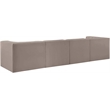 Meridian Furniture Rummi Taupe Velvet Performance Fabric 4pc. Modular Sofa