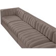 Meridian Furniture Rummi Taupe Velvet Performance Fabric 4pc. Modular Sofa