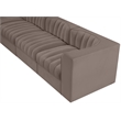 Meridian Furniture Rummi Taupe Velvet Performance Fabric 4pc. Modular Sofa