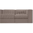 Meridian Furniture Rummi Taupe Velvet Performance Fabric 5pc. Modular Sofa
