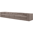 Meridian Furniture Rummi Taupe Velvet Performance Fabric 5pc. Modular Sofa
