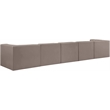 Meridian Furniture Rummi Taupe Velvet Performance Fabric 5pc. Modular Sofa