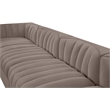 Meridian Furniture Rummi Taupe Velvet Performance Fabric 5pc. Modular Sofa