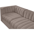Meridian Furniture Rummi Taupe Velvet Performance Fabric 5pc. Modular Sofa