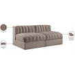Meridian Furniture Rummi Taupe Velvet Performance Fabric 2pc. Modular Sofa