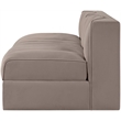 Meridian Furniture Rummi Taupe Velvet Performance Fabric 2pc. Modular Sofa