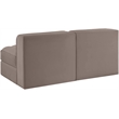 Meridian Furniture Rummi Taupe Velvet Performance Fabric 2pc. Modular Sofa