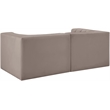 Meridian Furniture Rummi Taupe Velvet Performance Fabric 2pc. Modular Sofa