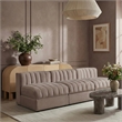 Meridian Furniture Rummi Taupe Velvet Performance Fabric 3pc. Modular Sofa