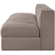 Meridian Furniture Rummi Taupe Velvet Performance Fabric 3pc. Modular Sofa