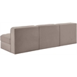 Meridian Furniture Rummi Taupe Velvet Performance Fabric 3pc. Modular Sofa