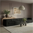 Meridian Furniture Rummi Black Velvet Performance Fabric 5pc. Modular Sofa