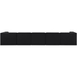 Meridian Furniture Rummi Black Velvet Performance Fabric 5pc. Modular Sofa