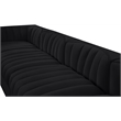Meridian Furniture Rummi Black Velvet Performance Fabric 5pc. Modular Sofa