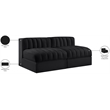 Meridian Furniture Rummi Black Velvet Performance Fabric 2pc. Modular Sofa