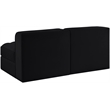 Meridian Furniture Rummi Black Velvet Performance Fabric 2pc. Modular Sofa