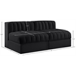 Meridian Furniture Rummi Black Velvet Performance Fabric 2pc. Modular Sofa