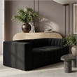 Meridian Furniture Rummi Black Velvet Performance Fabric 2pc. Modular Sofa