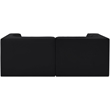 Meridian Furniture Rummi Black Velvet Performance Fabric 2pc. Modular Sofa