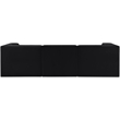 Meridian Furniture Rummi Black Velvet Performance Fabric 3pc. Modular Sofa