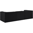 Meridian Furniture Rummi Black Velvet Performance Fabric 3pc. Modular Sofa