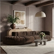 Meridian Furniture Rummi Brown Velvet Performance Fabric 4pc. Modular Sectional