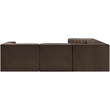 Meridian Furniture Rummi Brown Velvet Performance Fabric 5pc. Modular Sectional