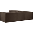 Meridian Furniture Rummi Brown Velvet Performance Fabric 5pc. Modular Sectional