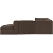 Meridian Furniture Rummi Brown Velvet Performance Fabric 5pc. Modular Sectional