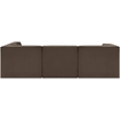 Meridian Furniture Rummi Brown Velvet Performance Fabric 5pc. Modular Sectional