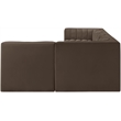 Meridian Furniture Rummi Brown Velvet Performance Fabric 5pc. Modular Sectional
