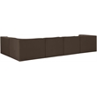 Meridian Furniture Rummi Brown Velvet Performance Fabric 5pc. Modular Sectional