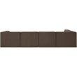 Meridian Furniture Rummi Brown Velvet Performance Fabric 5pc. Modular Sectional