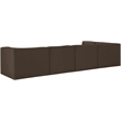 Meridian Furniture Rummi Brown Velvet Performance Fabric 5pc. Modular Sectional