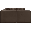 Meridian Furniture Rummi Brown Velvet Performance Fabric 6pc. Modular Sectional