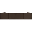 Meridian Furniture Rummi Brown Velvet Performance Fabric 6pc. Modular Sectional
