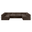 Meridian Furniture Rummi Brown Velvet Performance Fabric 6pc. Modular Sectional
