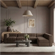 Meridian Furniture Rummi Brown Velvet Performance Fabric 6pc. Modular Sectional