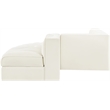 Meridian Furniture Rummi Cream Velvet Performance Fabric 5pc. Modular Sectional