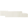 Meridian Furniture Rummi Cream Velvet Performance Fabric 5pc. Modular Sectional