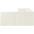 Meridian Furniture Rummi Cream Velvet Performance Fabric 5pc. Modular Sectional