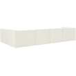 Meridian Furniture Rummi Cream Velvet Performance Fabric 5pc. Modular Sectional