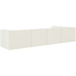 Meridian Furniture Rummi Cream Velvet Performance Fabric 5pc. Modular Sectional