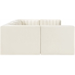 Meridian Furniture Rummi Cream Velvet Performance Fabric 6pc. Modular Sectional